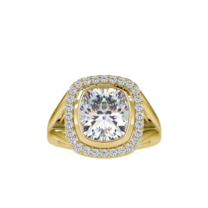 Cushion Solitaire Halo Ring