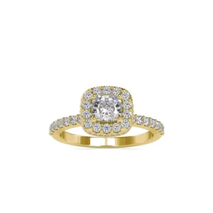 Cushion Halo Pave Ring