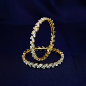 Solitaire Pear Bangles