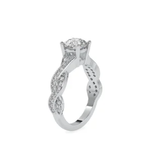 Round Solitaire Wave-Pave