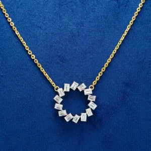 Elegant Emeralds Pendant (With Chain)