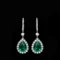 Green Colour Stone Earrings 116DERG 1