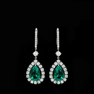 Green Colour Stone Earrings