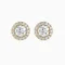 Round Solitaire Halo Earrings 217SE Y1